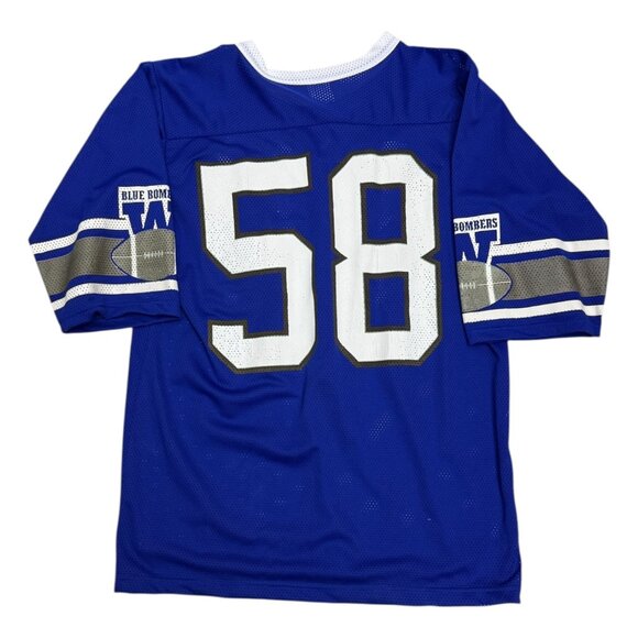 RARE WINNIPEG BLUE BOMBERS CFL Vintage 90s CFL Football Ravens Jersey Men Medium - Picture 3 of 5